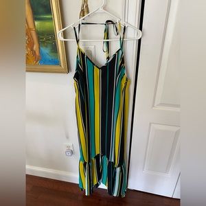 Long Multi Colored Stripe Dress - Women Size Medium